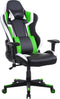 Gamestoel Tornado bureaustoel - ergonomisch verstelbaar - racing gaming stoel - zwart groen