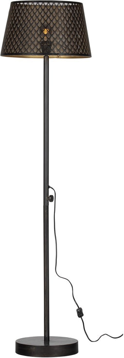 WOOOD Exclusive Kars Vloerlamp - Metaal - Zwart/Brass - 161x42x42