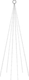 vidaXL - Vlaggenmast - kerstboom - 108 - LED's - meerkleurig - 180 - cm