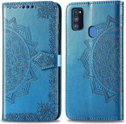 iMoshion Hoesje Geschikt voor Samsung Galaxy M30s / M21 Hoesje Met Pasjeshouder - iMoshion Mandala Bookcase - Turquoise