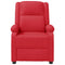 Fauteuil verstelbaar kunstleer rood