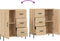 vidaXL - Dressoir - 69,5x34x90 - cm - bewerkt - hout - sonoma - eikenkleurig