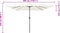 vidaXL - Vierkante - Tuinparasol - 295x245 - cm - Zandwit