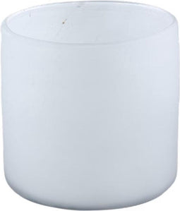 PTMD Windlicht Kamea - 14x14x15 cm - Glas - Wit