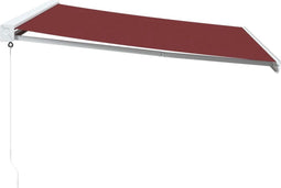 vidaXL - Luifel - handmatig - uittrekbaar - 450x300 - cm - bordeauxrood