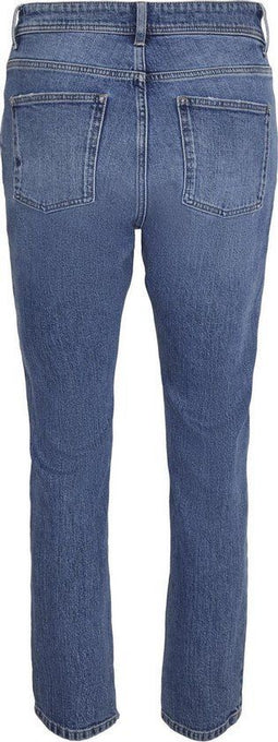 Noisy may Nmolivia Nw - Slim Straight Jeans - Dames - W27 X L32 - Medium Blue Denim