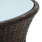 vidaXL - Tuinbijzettafel - trommelvormig - poly - rattan - zwart