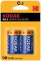 Kodak Max Super C - Alkaline Batterij LR14 - 1.5V - 2 stuks