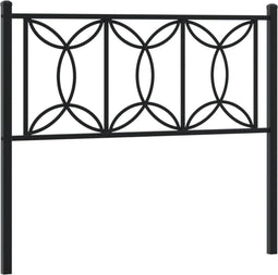 vidaXL - Hoofdbord - 107 - cm - metaal - zwart