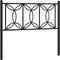 vidaXL - Hoofdbord - 107 - cm - metaal - zwart