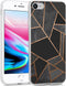 iMoshion Hoesje Geschikt voor iPhone SE (2022) / SE (2020) / 8 / 7 Hoesje Siliconen - iMoshion Design hoesje - Zwart / Meerkleurig / Goud / Black Graphic