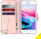 Accezz Hoesje Geschikt voor iPhone 6 / 6s / 7 / 8 / SE (2020) / SE (2022) Hoesje Met Pasjeshouder - Accezz Wallet Softcase Bookcase - Roze