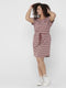 ONLY CARMAKOMA CARAPRIL SS KNEE DRESS - Jurk met aantrekkoord - Apple Butter met witte streep - Maat M-46/48