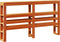 vidaXL - Hoofdbord - met - schappen - 150 - cm - massief - grenenhout - wasbruin