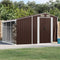 vidaXL - Tuinschuur - 277x279x179 - cm - gegalvaniseerd - staal - bruin