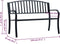 vidaXL - Tuinbank - 120 - cm - staal - zwart