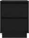 vidaXL - Nachtkastjes - met - LED-verlichting - 2 - stuks - Zwart - 39x34.5x50 - cm