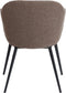 Light & Living - Eetkamerstoel LEONE - 59x58.5x82cm - Bruin - Set van 2