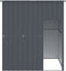 vidaXL - Hondenhok - met - dak - 165x153x181 - cm - gegalvaniseerd - staal - antraciet