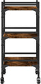 vidaXL - Keukentrolley - 50x35x75,5 - cm - bewerkt - hout - gerookt - eikenkleurig