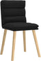 vidaXL - Eetkamerstoelen - 2 - st - stof - zwart