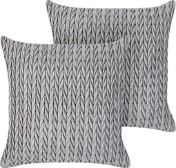ECLIPTA - Sierkussen set van 2 - Grijs - 45 x 45 cm - Polyester