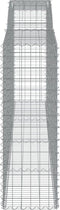 vidaXL - Schanskorf - gewelfd - 400x50x140/160 - cm - gegalvaniseerd - ijzer