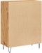 vidaXL - Dressoir - 69,5x34x90 - cm - bewerkt - hout - artisanaal - eikenkleur