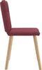 vidaXL - Eetkamerstoelen - 2 - st - stof - wijnrood