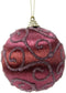 Kerstbal Foam Swirl - Mahonie
