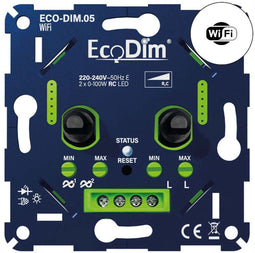 Ecodim - ECO-DIM.05 WiFi - Duo led dimmer 2x0-100W - Inbouw