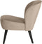 WOOOD Sara Fauteuil - Velvet - Khaki - 59x71x70