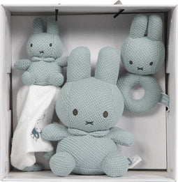 Nijntje Green Knit - Baby geschenkset - Knuffel rammelaar knuffeldoekje - Groen