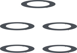 vidaXL - Platte - Boomring - 5 - st - Anthraciet - Ø60/90 - cm - Staal