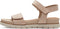 Tamaris COMFORT Essentials - Dames Sandalen - Klittenbandsluiting Comfort Fit - Beige Nubuk - Maat 38