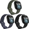iMoshion Siliconen bandje Multipack voor Fitbit Versa 4 / 3 / Sense (2) - Zwart / Groen / Blauw
