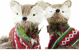 Kerstversiering DKD Home Decor Polyester (16 x 18 x 21 cm) (2 Stuks)
