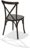 Crossback Stapelstoel massief hout, bruin - SET VAN 7