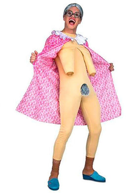 Kostuums voor Volwassenen My Other Me Elderly Exhibitionist Roze M/L
