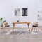 vidaXL - Eetkamerstoelen - 2 - st - gebogen - hout - en - kunstleer
