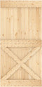 vidaXL - Schuifdeur - met - beslag - 100x210 - cm - massief - grenenhout
