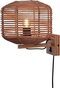 GOOD&MOJO Wandlamp Tanami - Rotan - Ø25cm - Binnen Modern