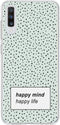 Hoesje Geschikt voor Samsung Galaxy A70 Hoesje Siliconen - Design Backcover siliconen - Meerkleurig / Happy Mind