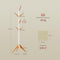Woltu SR0116wnt - Staande kapstok - 8 haken - Wit + naturel - 180 cm hoog