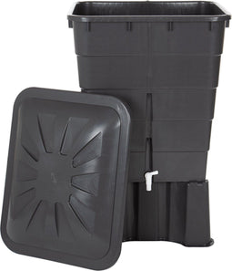 Garantia - Rechthoekige regenton - 300 liter met deksel en kraantje - Grijs