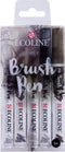Brush Pen set Grijs | 5 kleuren