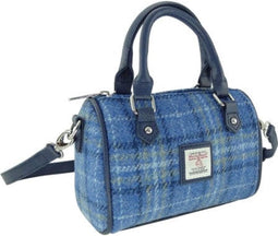 Bowlingtas mini Kilbride Blauw - 17x 20x11 - Harris Tweed - Glen Appin of Scotland