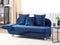 MERI II - Chaise longue - Blauw - Linkerzijde - Fluweel