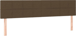 vidaXL - Hoofdborden - 2 - st - 80x5x78/88 - cm - stof - donkerbruin