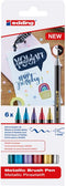 Brushpen edding 1340 set - metallic kleuren - flexibele penseelvorm - goud zilver metallic rood/blauw/groen/violet